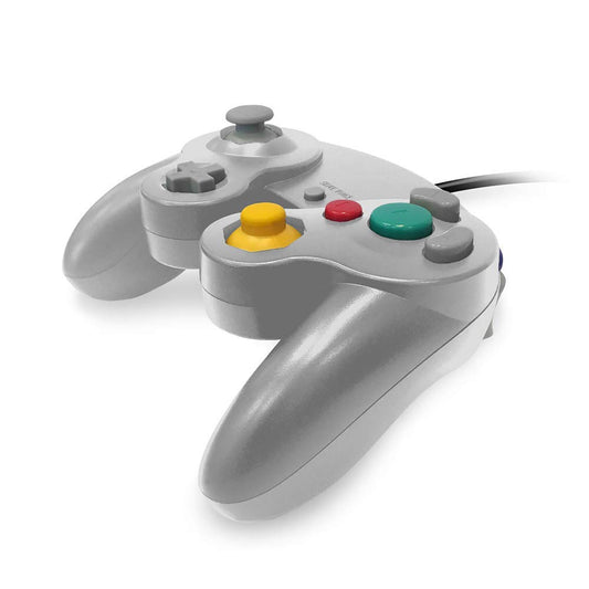 Old Skool GameCube/Wii Controller - Silver Edition, Compatible with GameCube/Wii