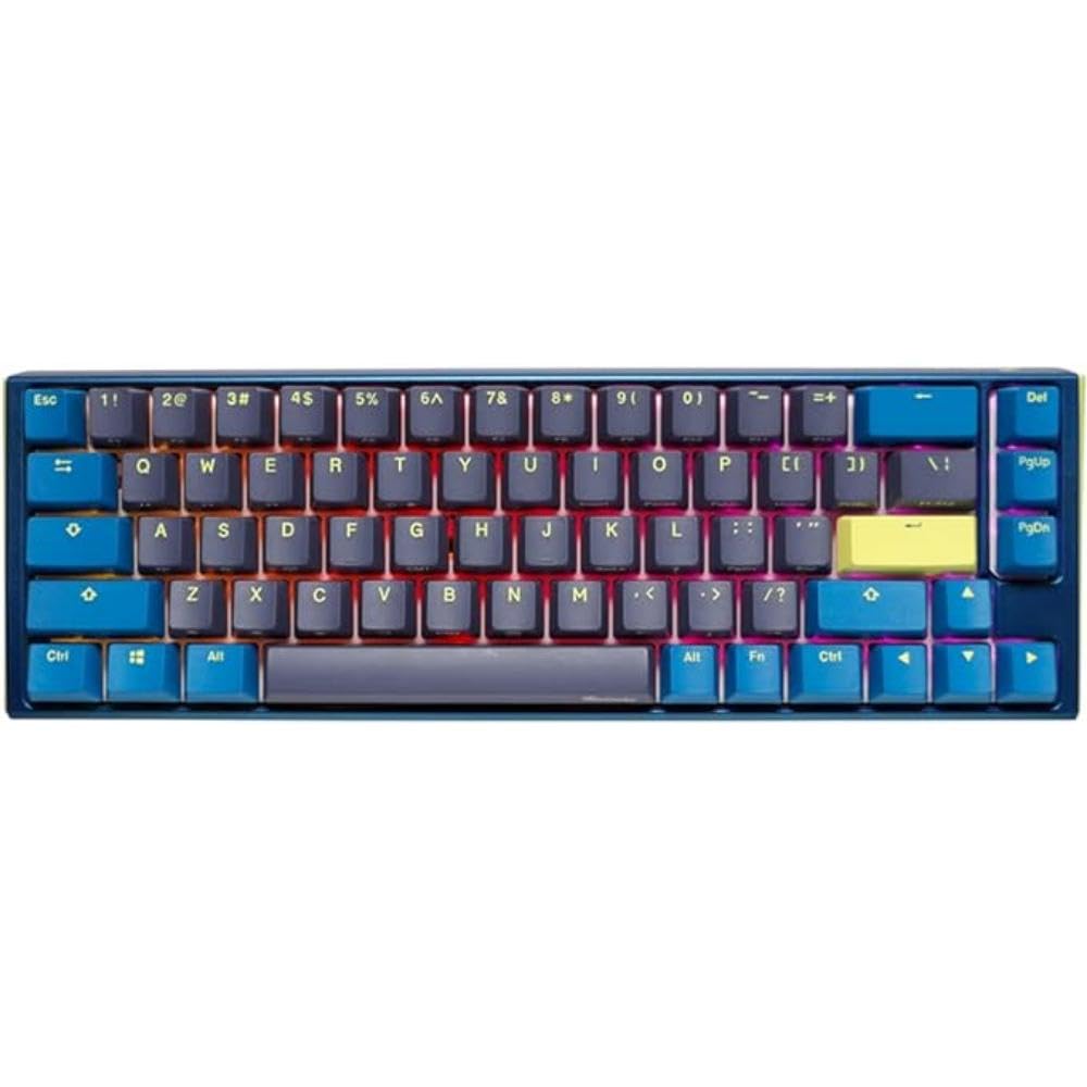 Ducky One 3 SF Daybreak 65% Mechanical Keyboard: Quack Mechanics Dampening Hot-Swappable Cherry MX Blue Switches High-Density PBT Tripleshot Keycaps RGB US