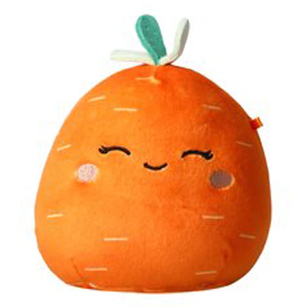 Squishmallow Food Squad Plush Toy - Caroleena Carrot (Sleepy), 5 Inch Soft Plush Animal, Polyester Material