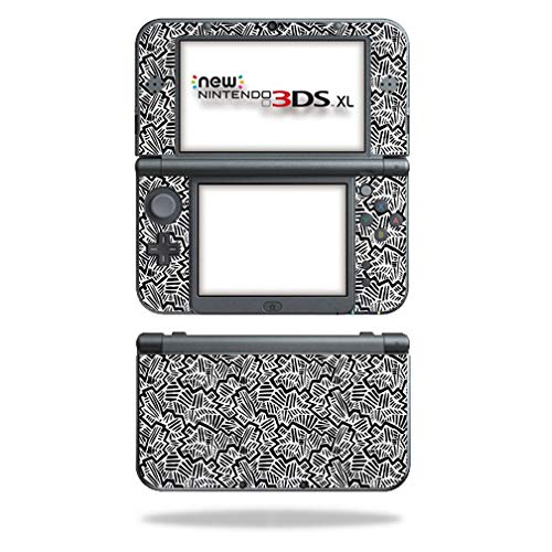 MightySkins Carbon Fiber Skin for Nintendo New 3DS XL (2015) - Abstract Black | Protective Durable Textured Carbon Fiber Finish | Easy to Apply Remove and Change Styles | Made in The USA