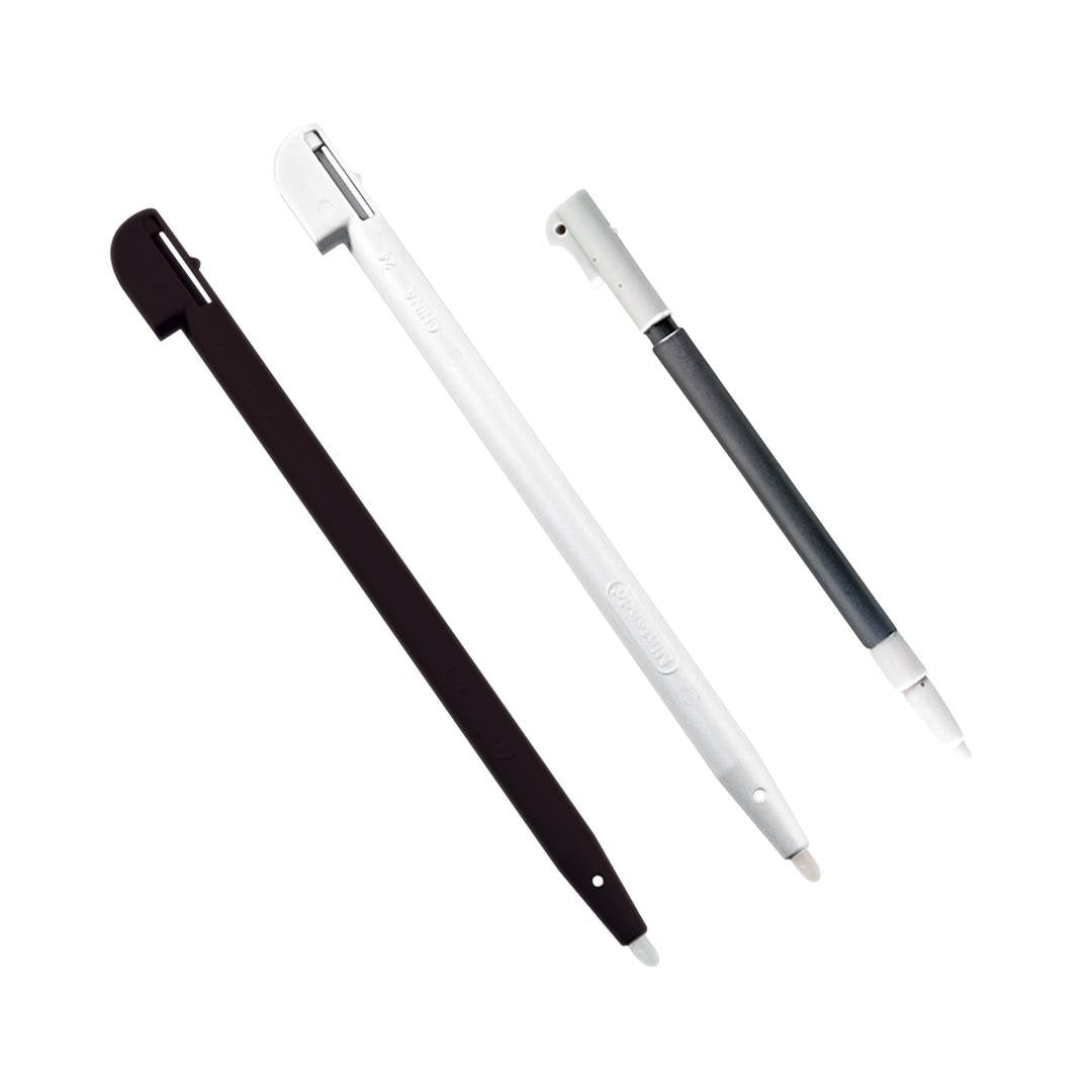 Intec Nintendo DS Lite Stylus Pens - 3 Pack, Plastic, Black/White/Gray, Model G1812
