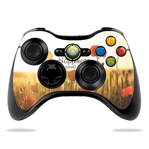 MightySkins Skin Compatible with Microsoft Xbox 360 Controller - Be Happy | Protective, Durable, and Unique Vinyl Decal wrap Cov