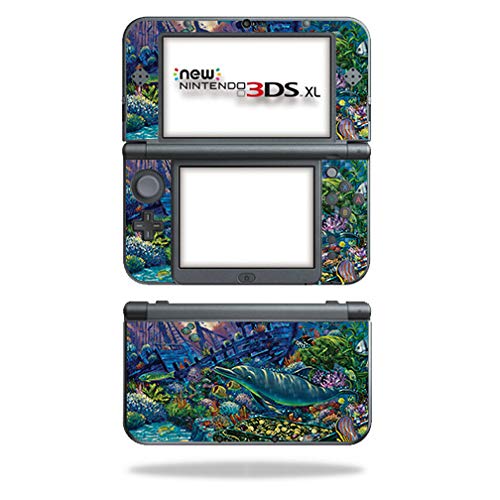 MightySkins Carbon Fiber Skin for Nintendo New 3DS XL (2015) - Sunken Treasure | Protective Durable Textured Carbon Fiber Finish | Easy to Apply Remove and Change Styles | Made in The USA