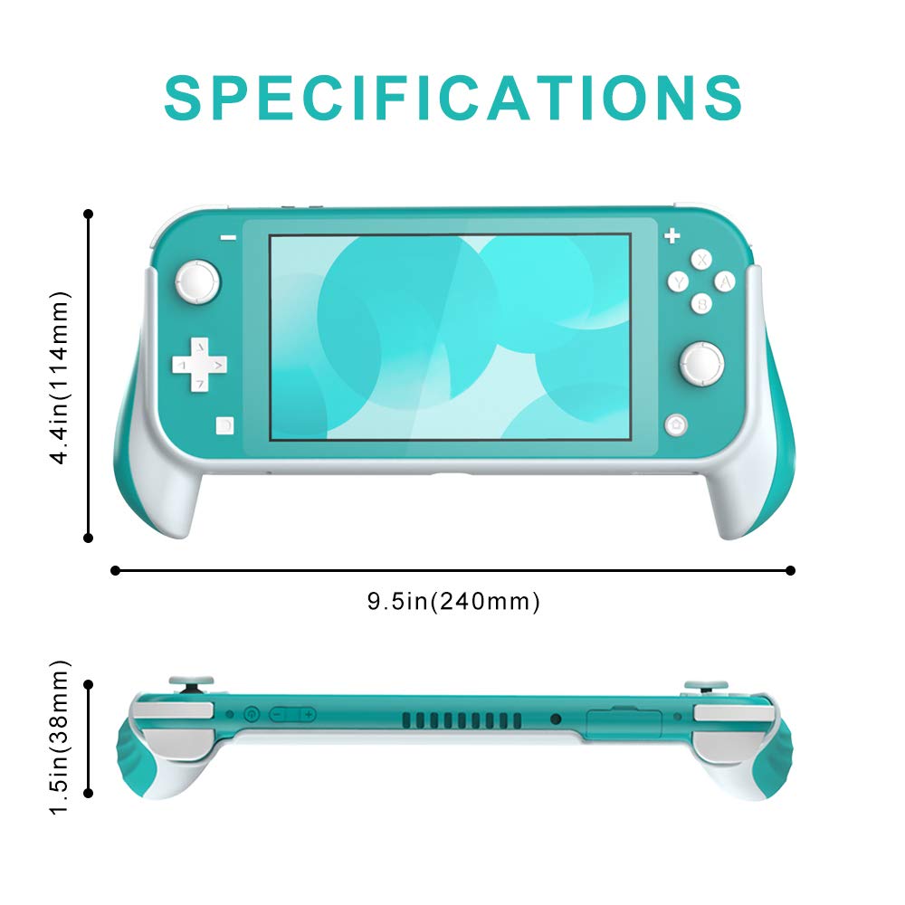 Laimax Grip Case for Nintendo Switch Lite - Ergonomic, Protective, Green, Model SS-123