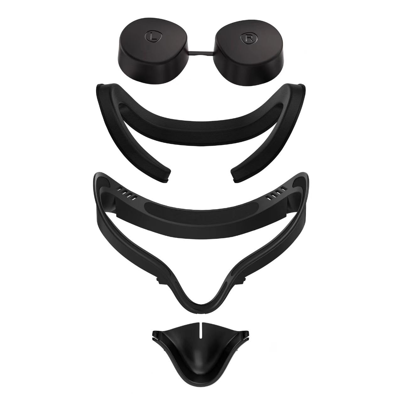 OOAVR VR Facial Interface & Face Cover Pad for Oculus Quest 2, Sweat-Proof PU Foam Cushion Replacement Pads - VR Accessories for