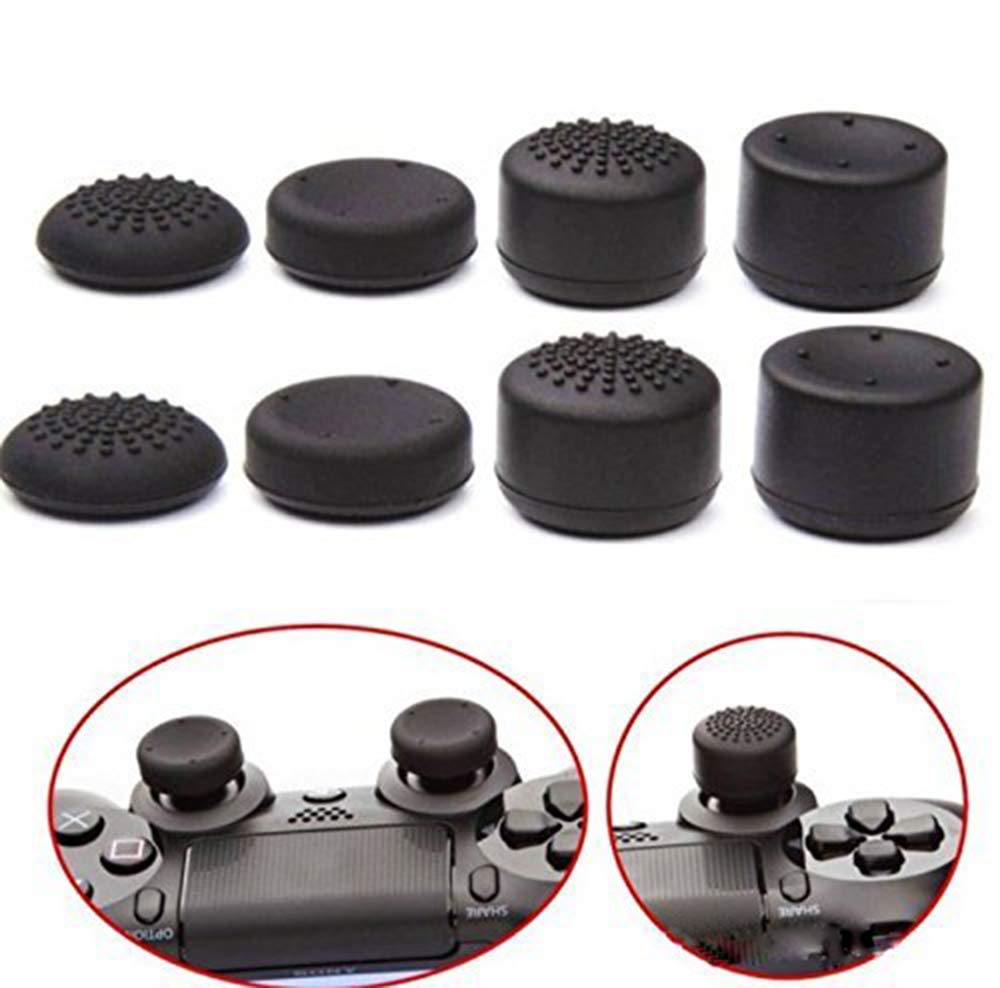 Microware Pack of 8 pcs Analog Controller Gamepad Raised Antislip Thumb Stick Grips Thumbsticks Joystick Cap Cover for PS4, PS3,