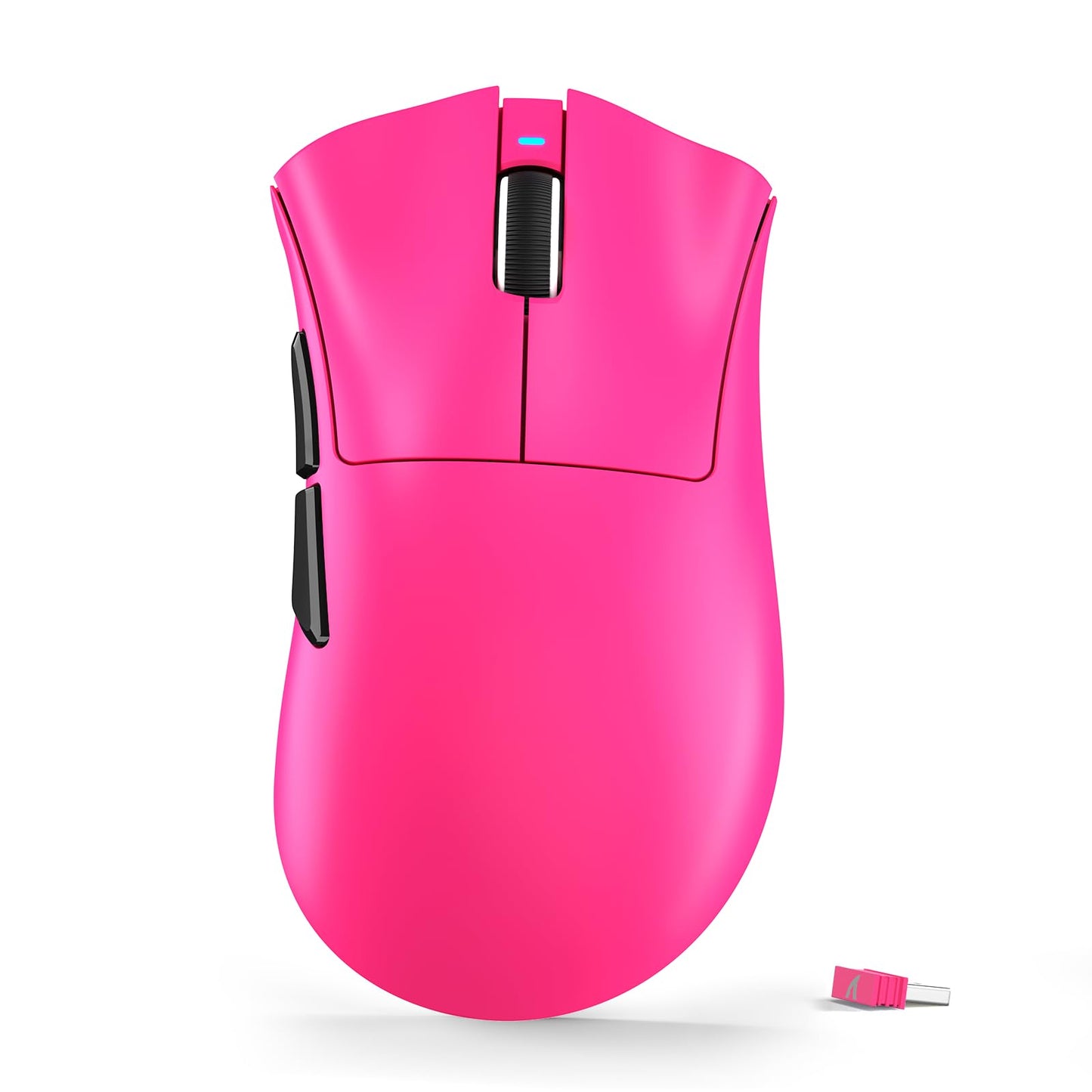 ATTACK SHARK V3 Ultra-Light Wireless Gaming Mouse PAW3311 Sensor 500mAh 62g 25KDPI 2.4G/BT/USB-C Rechargeable Wireless Mouse with 5 Programmable Buttons for Laptop PC Mac Gamer (Berry Red)