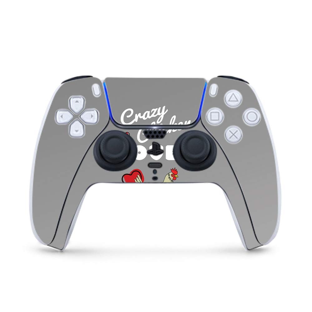 MightySkins Skin Compatible with PS5 / PlayStation 5 Controller - Crazy Chicken Lover | Protective Durable and Unique Vinyl Decal wrap Cover | Easy to Apply and Change Styles | Made in The USA