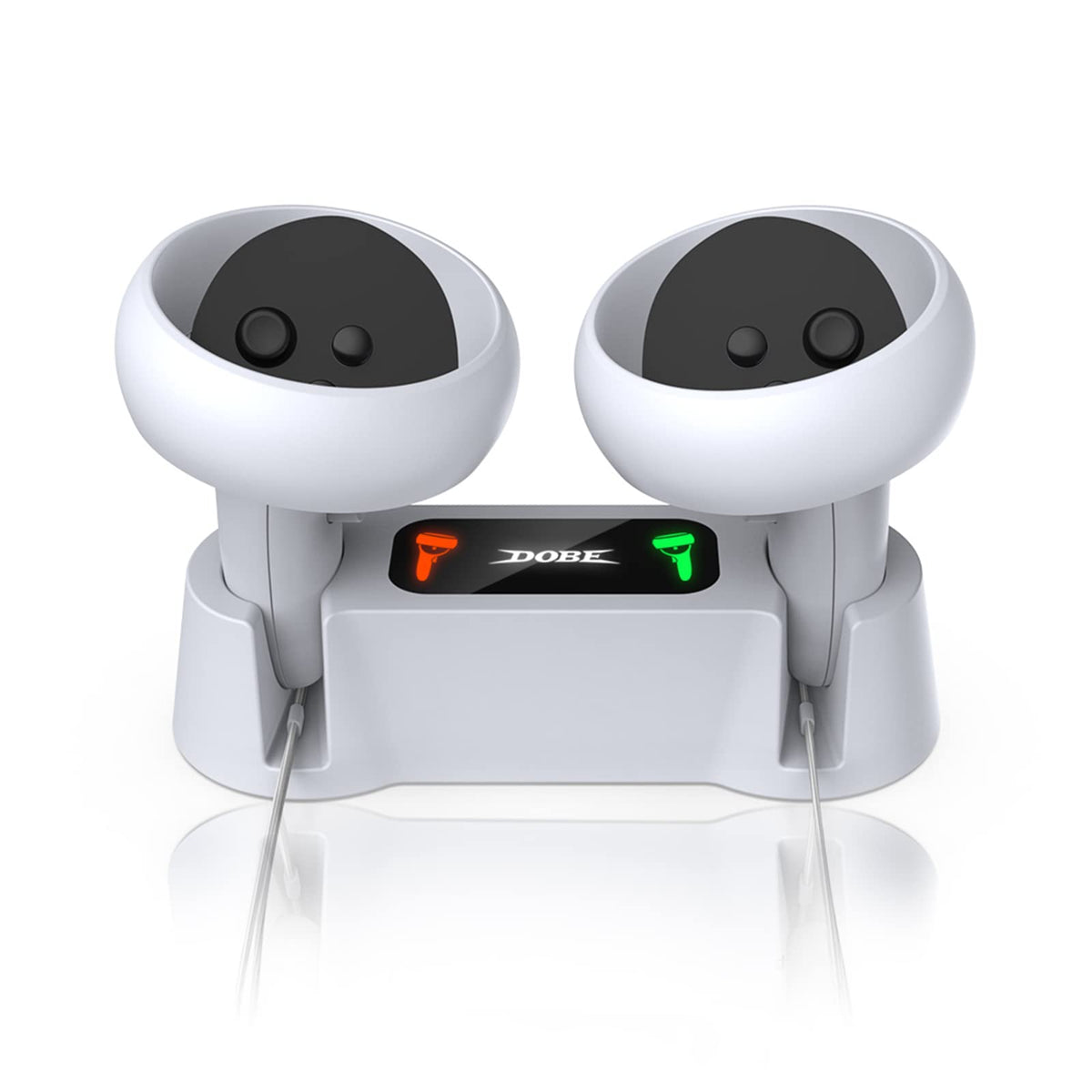 Charging Dock for Oculus Quest 2 Controllers VR Accessories Charger Station with 2 Rechargeable Batteries Fast Charging Station Set with Type-C Charging Cable