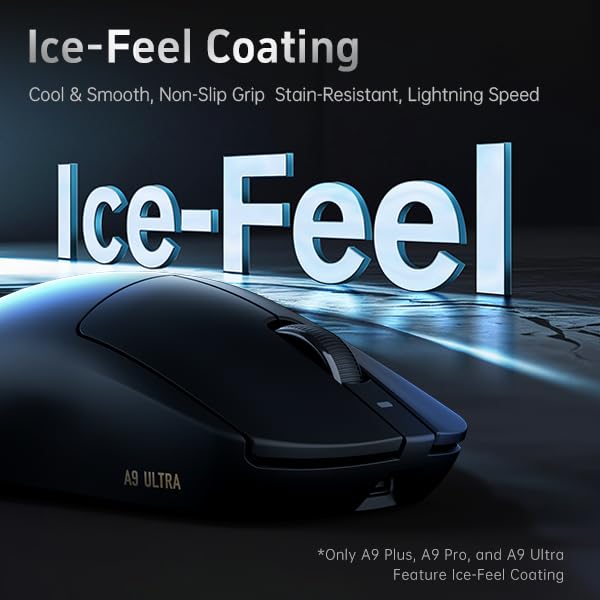 ATK Dragonfly A9 Wireless Gaming Mouse - 30000 DPI, 8k Polling Rate, Tri-Mode, Black