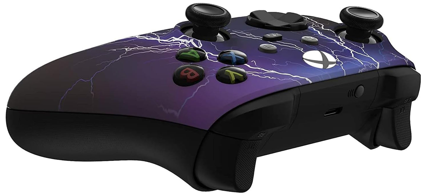 Custom Controllerzz Wireless Controller for Xbox Series X/S & One - Soft Touch Feel - X/S Stormy Skies