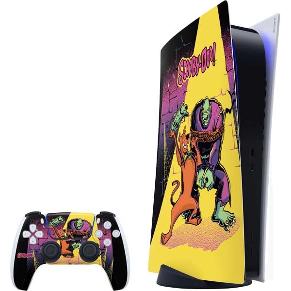 Skinit Decal Gaming Skin Compatible with PS5 Bundle - Officially Licensed Scooby Doo Mystery Solved Design