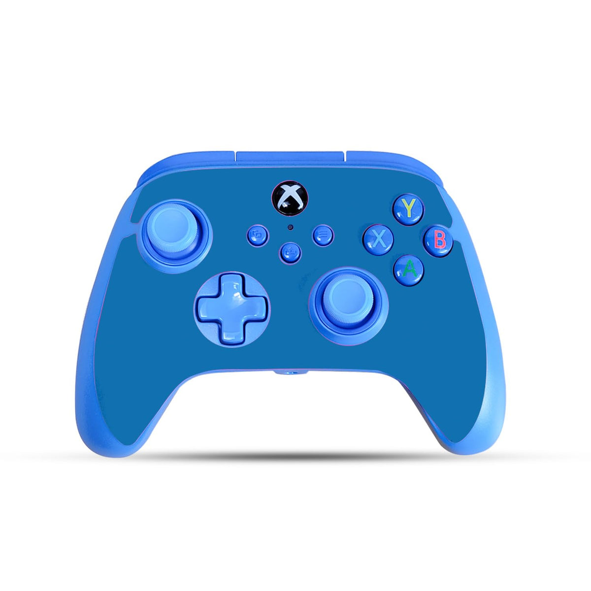 Gaming Skin Compatible with PowerA Xbox Series X|S Enhanced Wired Controller - Solid Blue - fine 3M Vinyl Protective Wrap Decal Cover - Easy to Apply | Crafted in The USA by MightySkins