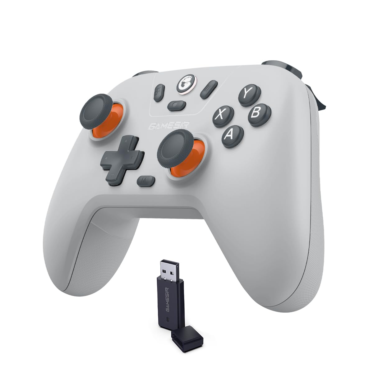 GameSir Nova Lite Wireless Controller - 2.4G & Bluetooth Gamepad for Windows PC iPhone Android Switch & Steam Deck - Hall Effect Triggers Turbo Function Rumble Vibration - Gray
