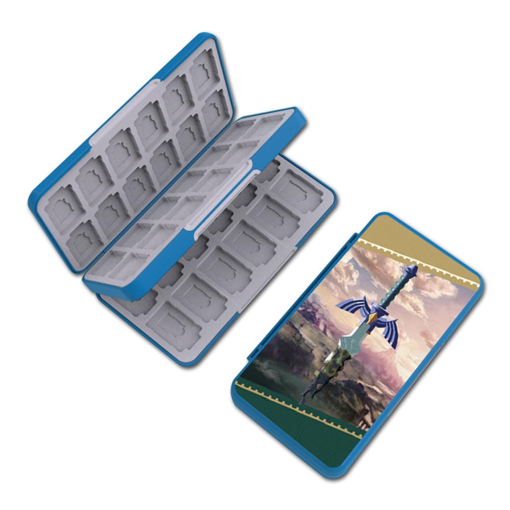 PERFECTSIGHT 48 Switch Game Card Case for Nintendo Switch/Switch OLED/Lite Switch Game Holder refill unit Case with 48 Game & 48 Micro SD Cards Storage for Zelda Tears of Kingdom Fans Skyward decorative item