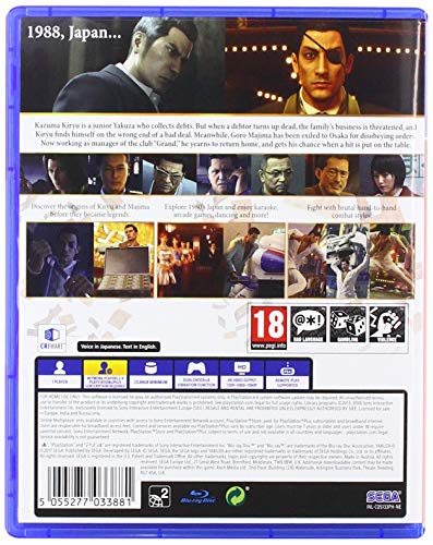 SEGA PS4 Yakuza 0 - Playstation Hits (EU) - Model 222818