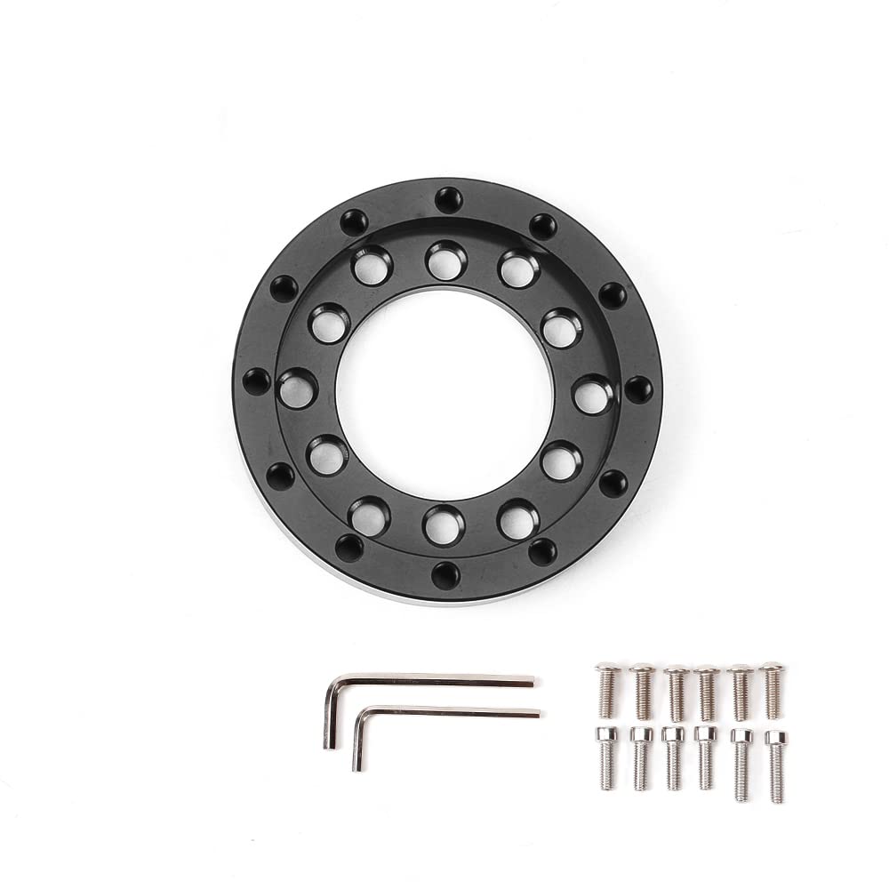RASTP 70MM Aluminum Steering Wheel Adapter Plate Racing Car Gaming Steering Wheel Adapter for Logitech G25 G27-Black