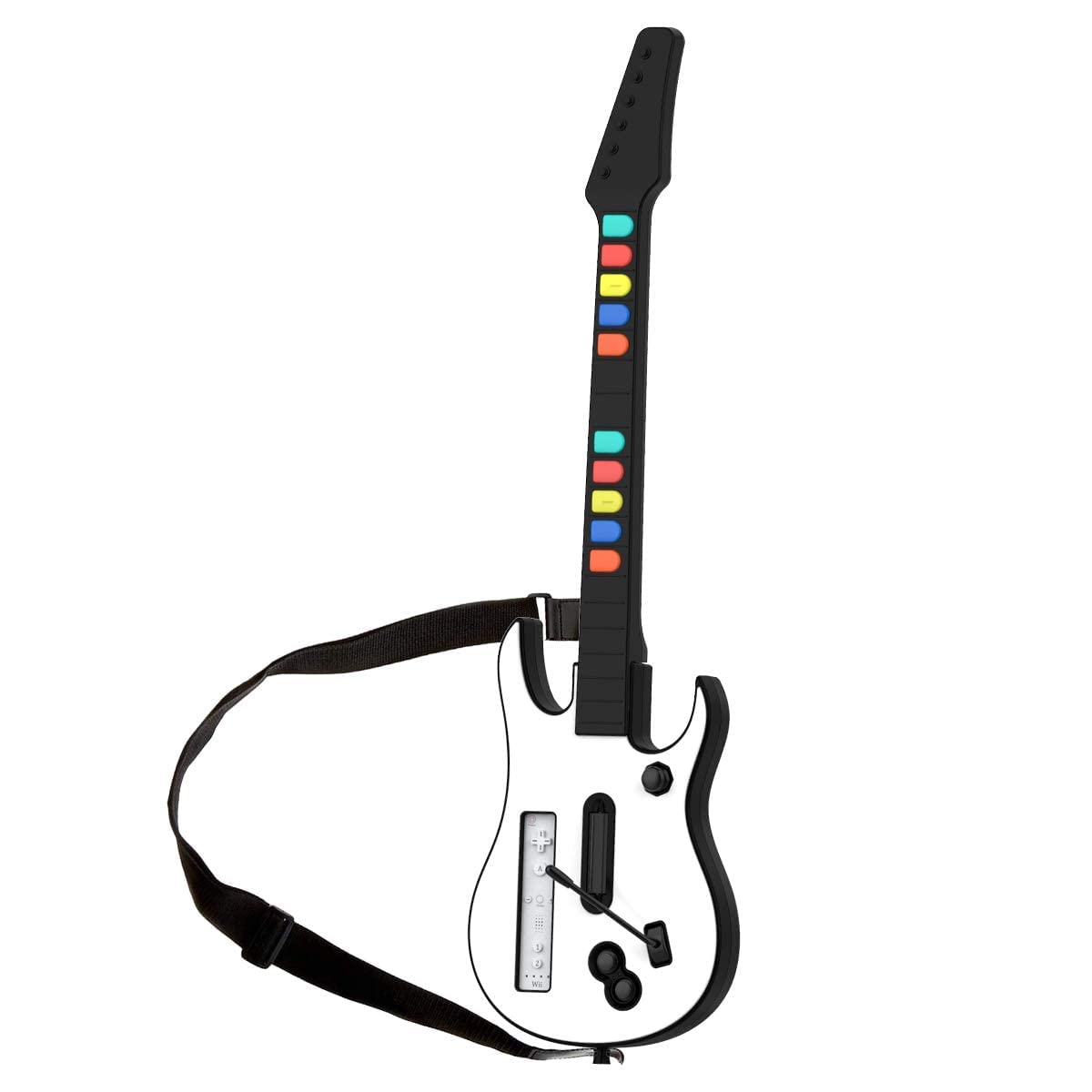 NBCP Wireless Wii Controller - Compatible with Wii Rock Band 2, World Tour, Clone Hero (White)