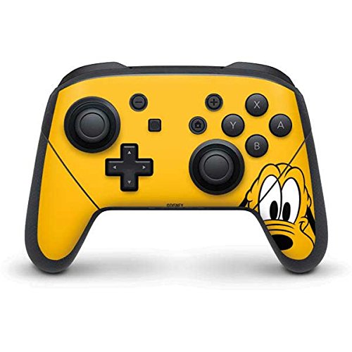 Skinit Decal Gaming Skin Compatible with Nintendo Switch Pro Controller - Officially Licensed Disney Friends Pluto Up Close Design