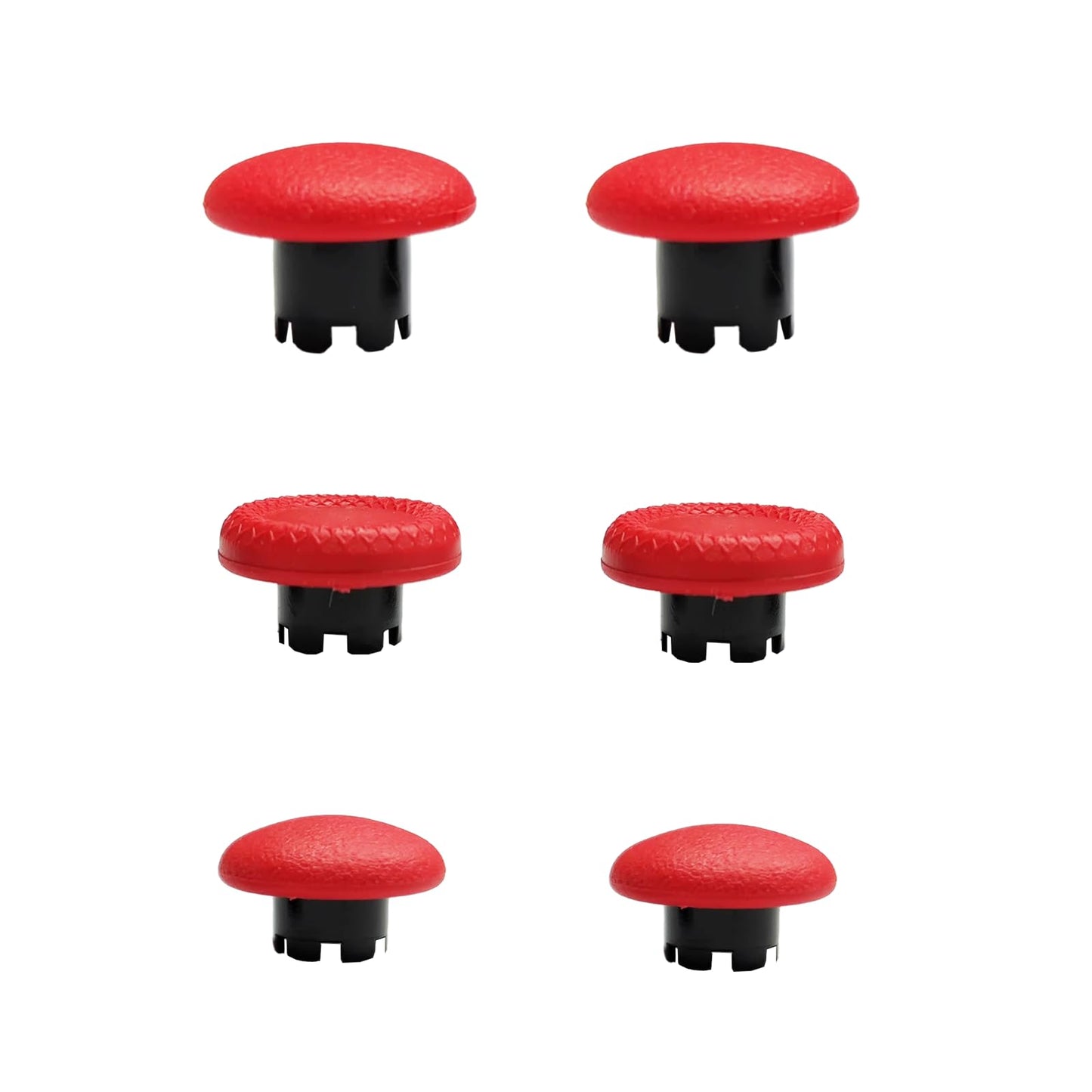 Thumbsticks for PS5 Edge Controller Thumbsticks Paddles Replacement for PS5 Dualsense Controller 6 in 1 Accessories Parts for PS5 Dualsense Edge Controller Analog Joystick Repair Kit (Red)