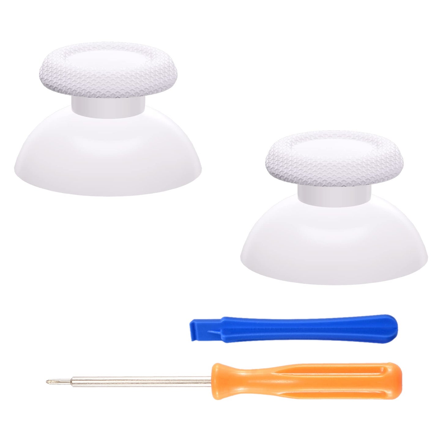 eXtremeRate White Replacement Thumbsticks for PS5 Controller Custom Analog Stick Joystick for PS4 Controller Universal