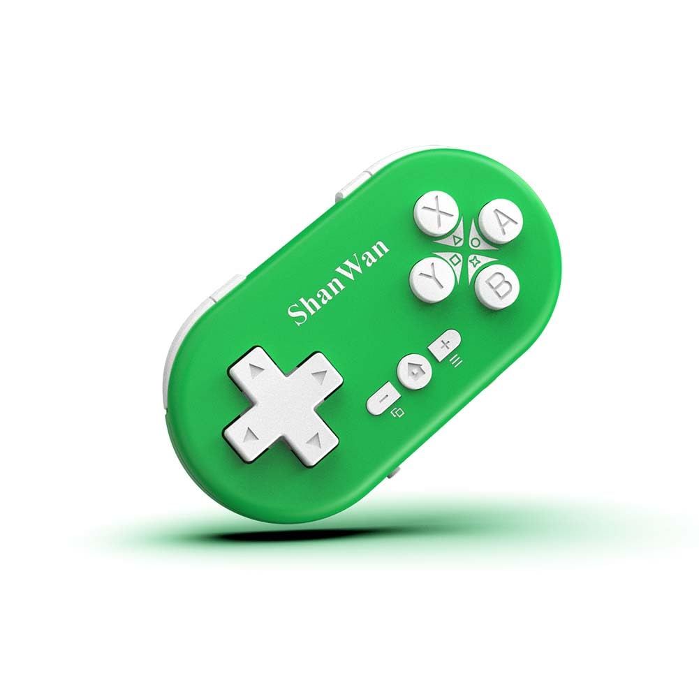 ShanWan Bluetooth Gamepad Keychain Sized Mini Controller for Switch Windows Android iOS & PS4(green)