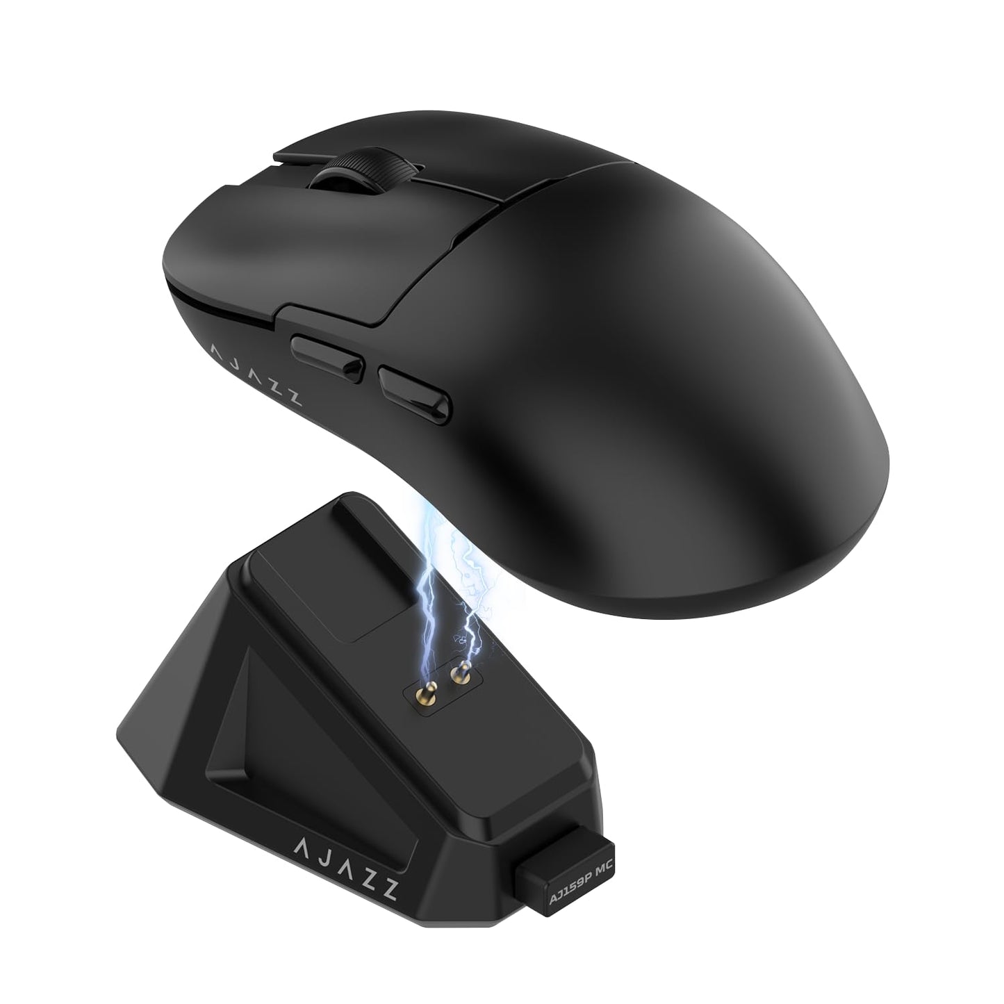 AJ159P MC Wireless Gaming Mouse, 12000 DPI, Tri-Mode 2.4G/Bluetooth/Wired, Magnetic RGB Charging Dock, 56g Ultra-Light, Programm