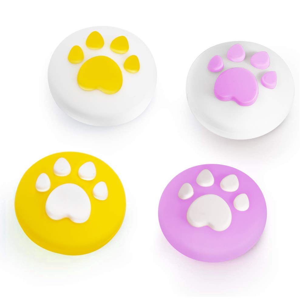 Oritikur Cat Claw Thumb Grips Compatible with Nintendo Switch & Lite Soft Silicone Game Remote Joystick Thumbstick Caps Analog Stick Cover Skin Decal Accessories for NS Joy-Con Joycon Controller