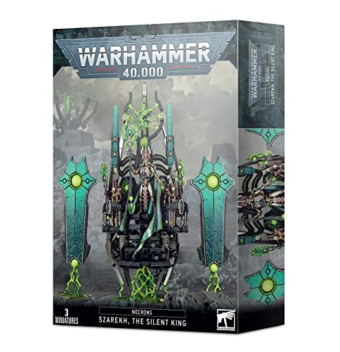 Games Workshop Warhammer 40k Szarekh The Silent King Necrons Model 99120110047 Black Plastic Figure
