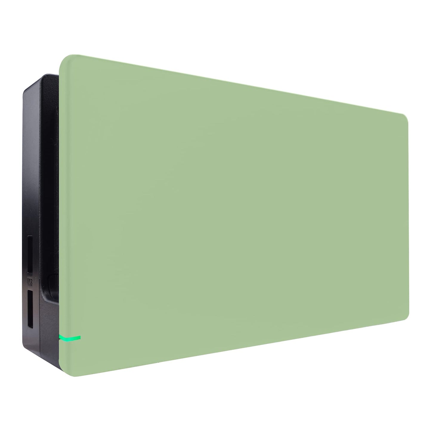 eXtremeRate Matcha Green Custom Faceplate for Nintendo Switch Charging Dock DIY Replacement Housing Shell for Nintendo Switch Dock
