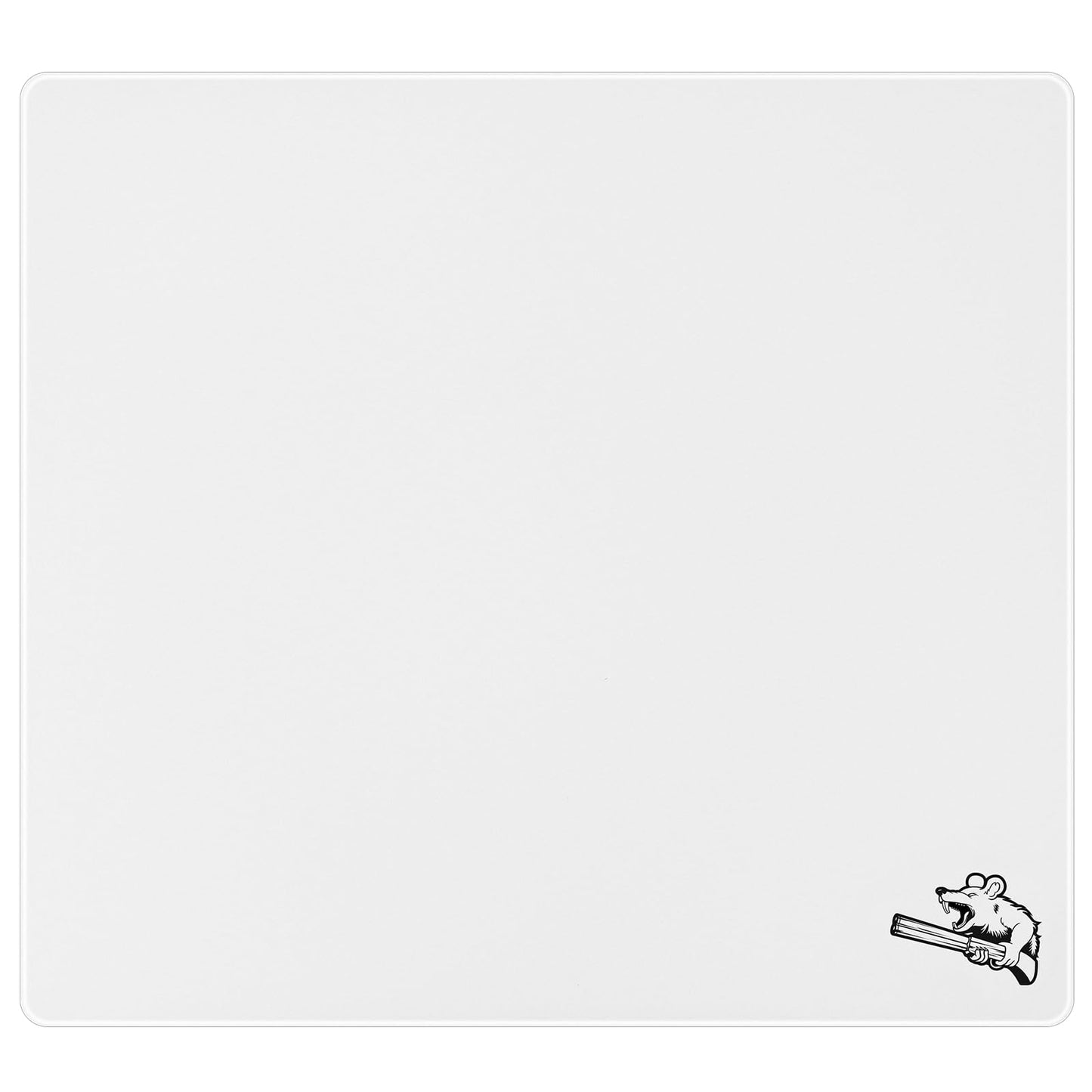 SIROOLAC Glass Gaming Mouse Pad 320mm x 360mm FPS Game Special Tempered Glass Durable 3mm Thickness Accurately and Quickly Shoot Opponents (320mm x 360mm White)