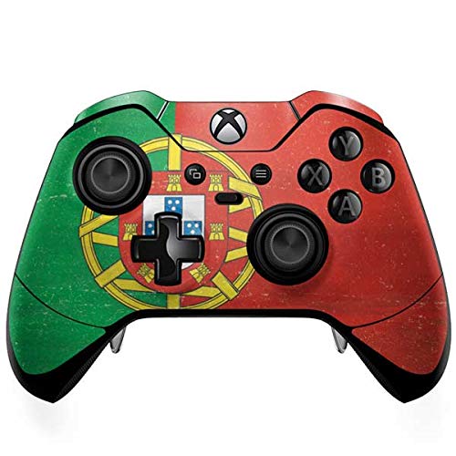 Skinit Decal Gaming Skin Compatible with Xbox One Elite Controller - Originally Designed Portugal Flag Distressed Design