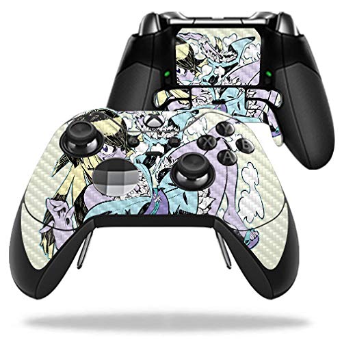 MightySkins Carbon Fiber Skin for Microsoft Xbox One Elite Controller - Yokai | Protective Durable Textured Carbon Fiber Finish | Easy to Apply Remove and Change Styles | Made in The USA