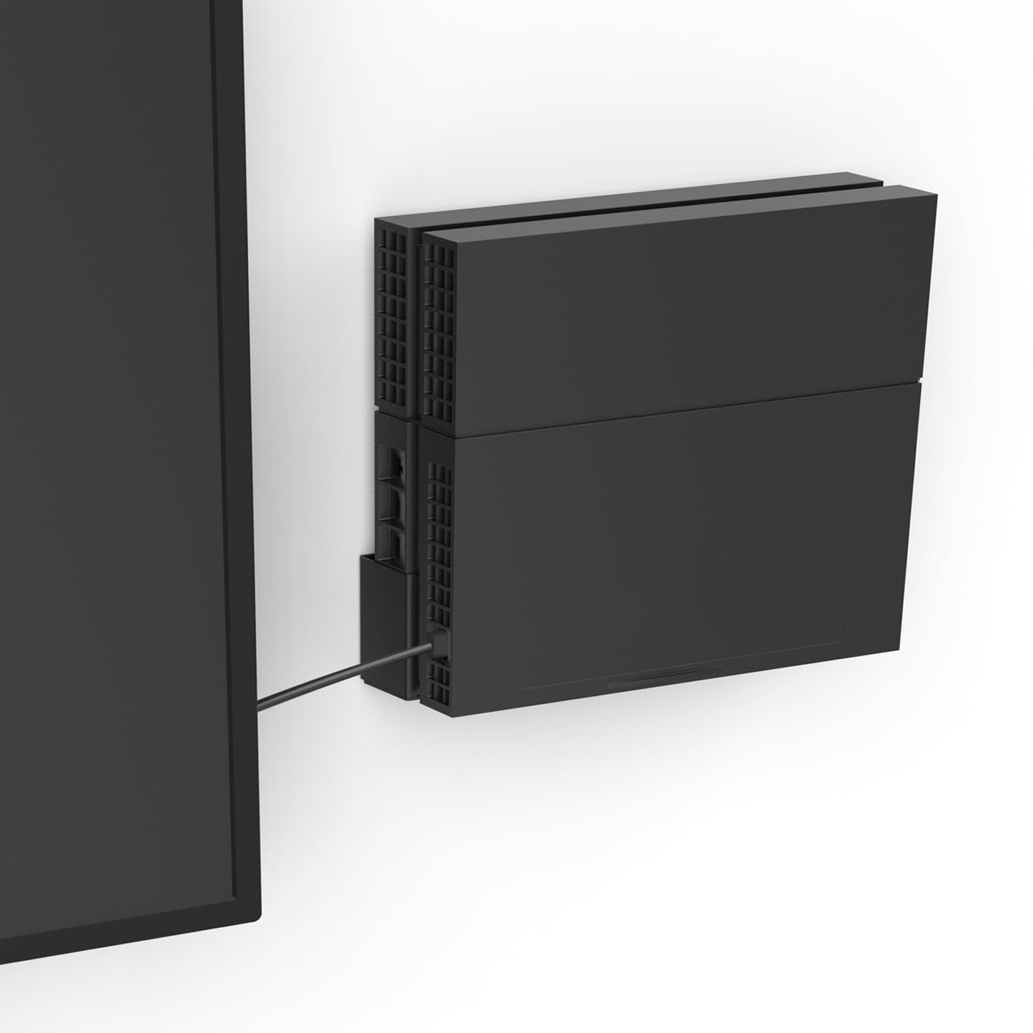 Monzlteck Wall Mount for PS4 Original - Space Saving Design, Black, Metal, Model wp-or
