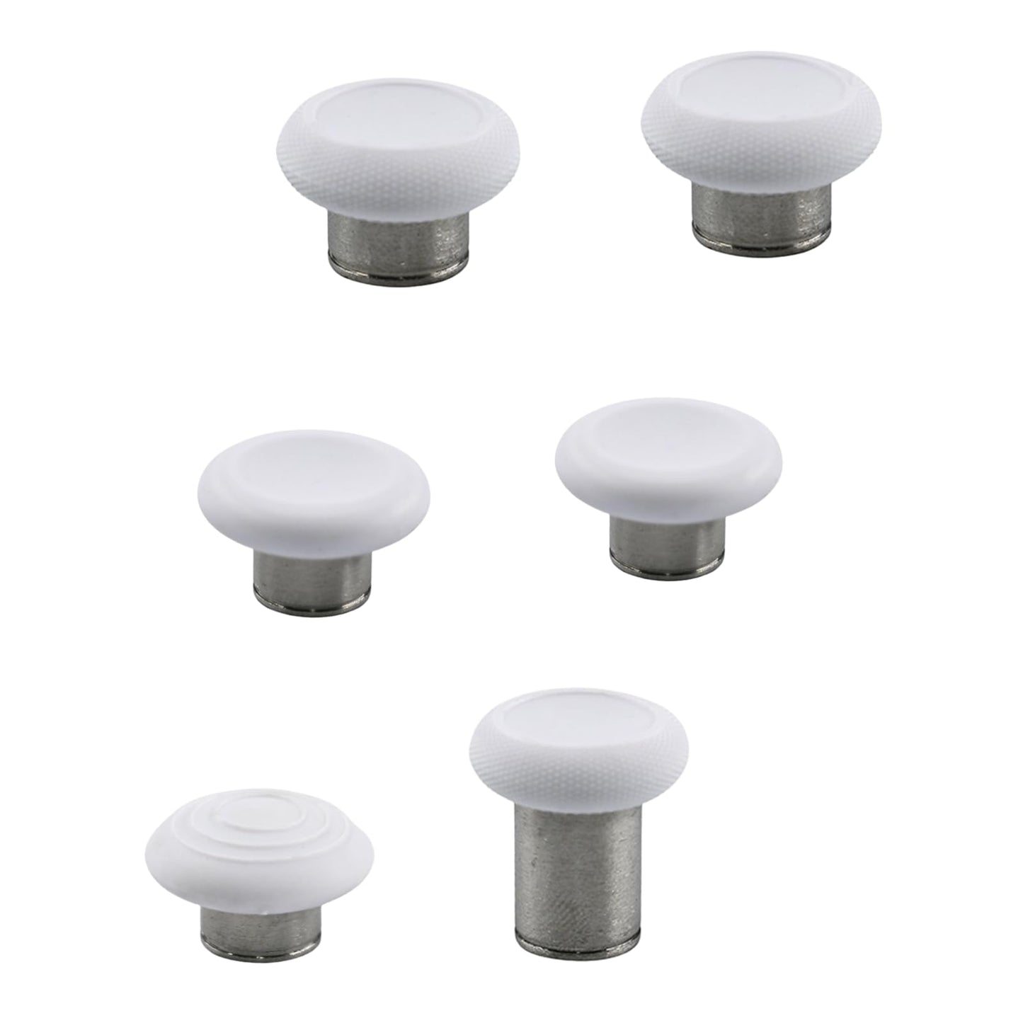 6Pcs Elite 2 Controller Thumbsticks Replacement for Xbox Elite Series 2/Series 2 Core Controller Includes 1 Tall 1 Wide Dome 2 Standard 2 Classic Thumbsticks (White)