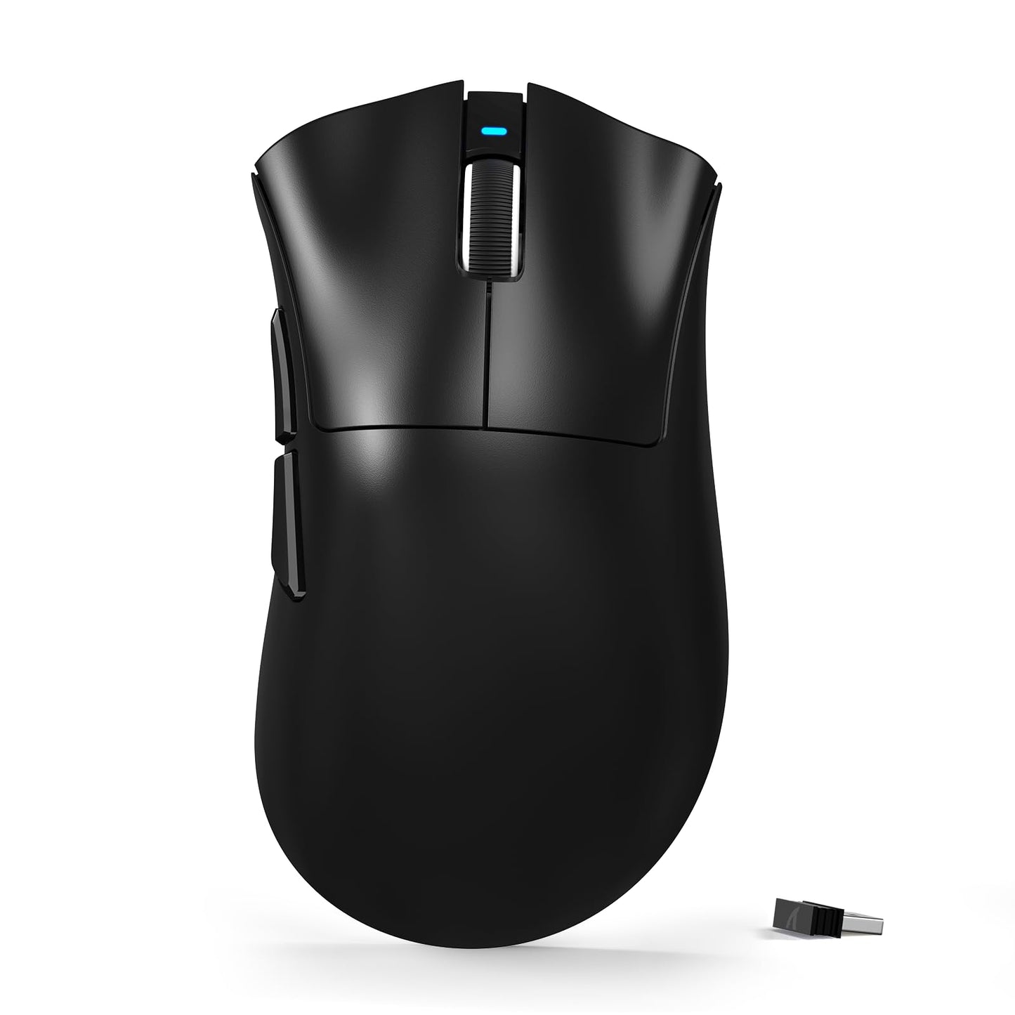ATTACK SHARK V3 Ultra-Light Wireless Gaming Mouse PAW3311 Sensor 500mAh 62g 25KDPI 2.4G/BT/USB-C Rechargeable Wireless Mouse with 5 Programmable Buttons for Laptop PC Mac Gamer (Black)