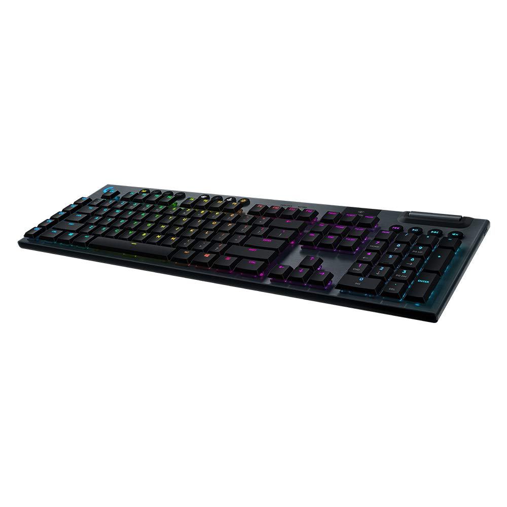 Logitech G915 LIGHTSPEED RGB Mechanical Gaming Keyboard, Low Profile GL Clicky Key Switch, LIGHTSYNC RGB, Advanced LIGHTSPEED Wi