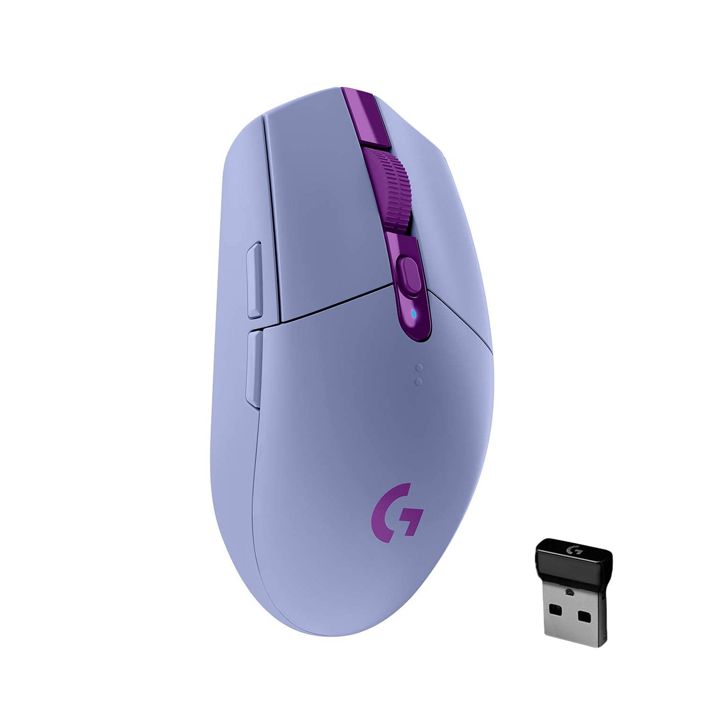 Logitech G305 LIGHSTPEED Wireless Gaming Mouse Hero 12K Sensor 12 000 DPI Lightweight 6 Programmable Buttons 250h Battery Life On-Board Memory PC/Mac - Lilac (Renewed)