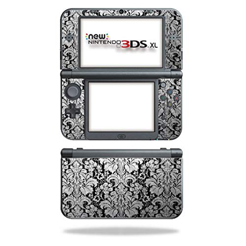 MightySkins Carbon Fiber Skin for Nintendo New 3DS XL (2015) - Floral Retro | Protective Durable Textured Carbon Fiber Finish | Easy to Apply Remove and Change Styles | Made in The USA