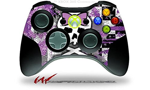 WraptorSkinz Decal Style Skin compatible with XBOX 360 Wireless Controller - Princess Skull Purple (CONTROLLER NOT INCLUDED)