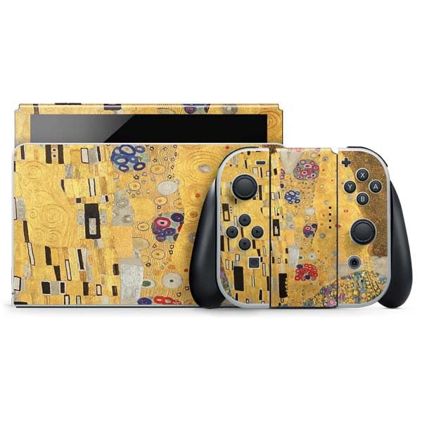 Skinit Decal Gaming Skin Compatible with Nintendo Switch OLED (2021) - Officially Licensed Klimt - The Kiss by Klimt Design