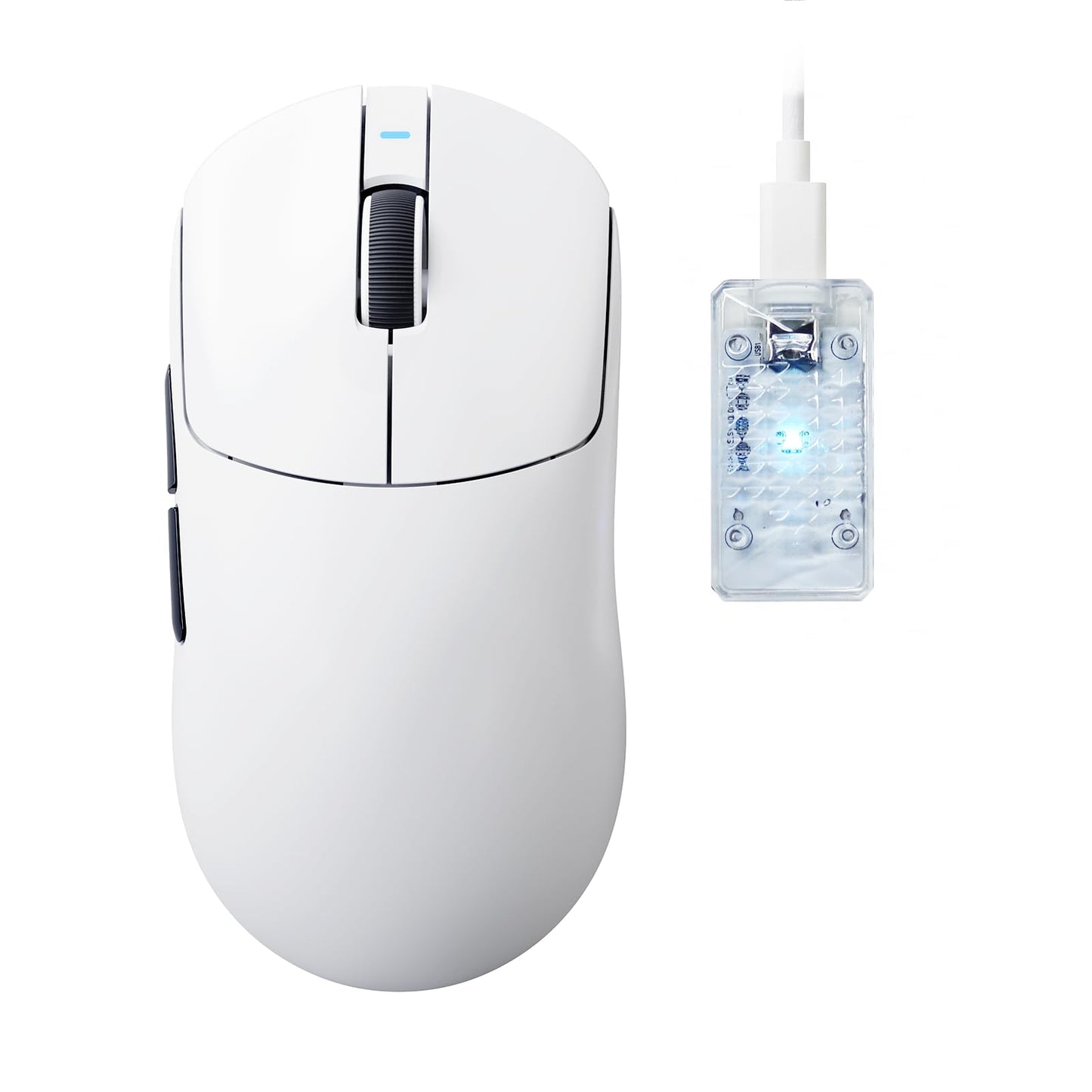 ATTACK SHARK X8 Ultimate Wireless Gaming Mouse 55g Ultra-Lightweight BT/2.4GHz Wireless/Wired Mouse 8K Polling Rate PixArt PAW3950MAX Sensor 42000 DPI 800mAh Battery Gamer Mice for PC/Win/Mac(White)