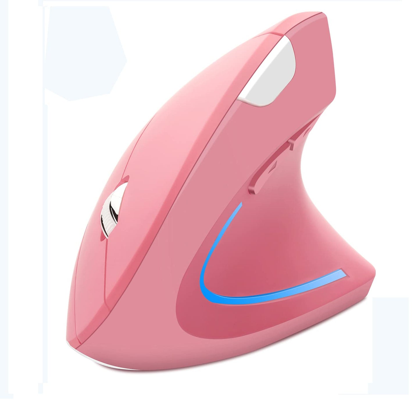 Wireless Mouse Ergonomic Vertical Mouse Ergo LED Light High Precision Optical Cordless Lightweight Mice Gift for Boy Girl Adults for PC Computer Laptop Mac Office with Side Buttons 800/1200/1600 DPI
