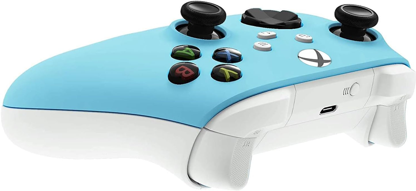 Custom Controllerzz Wireless Controller for Xbox Series X/S & One - Soft Touch Feel, X/S Baby Blue