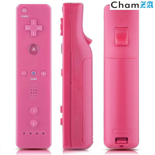 ChamZA Wireless Motion Remote Controller Gamepad for Wii/Wii U - Pink with Silicone Case & Hand Strap