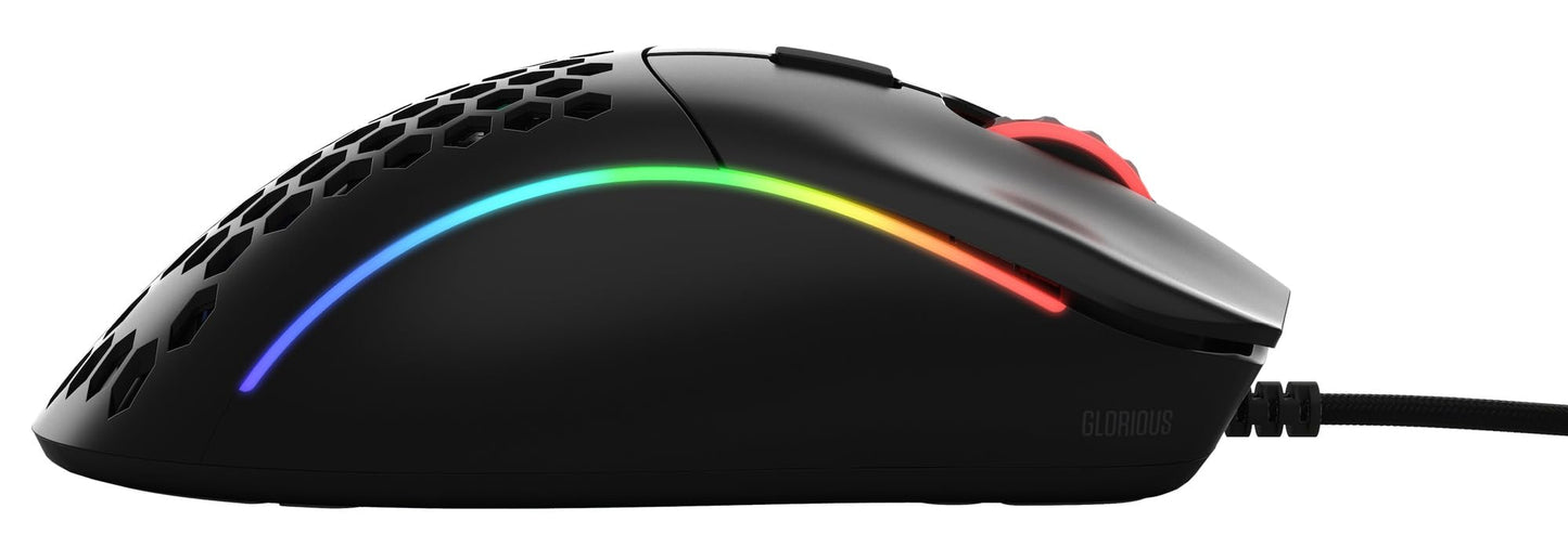 Glorious PC Gaming Race Model D Minus Honeycomb Gaming Mouse - Superlight RGB, 62g, Matte Black Wired