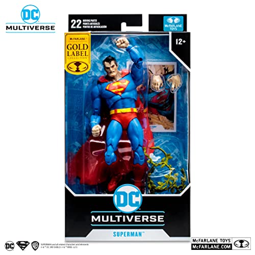 BANDAI DC Multiverse Superman Hush Action Figure - 7 Inch, Multicolored, Model TM15554, Gold Label Variant