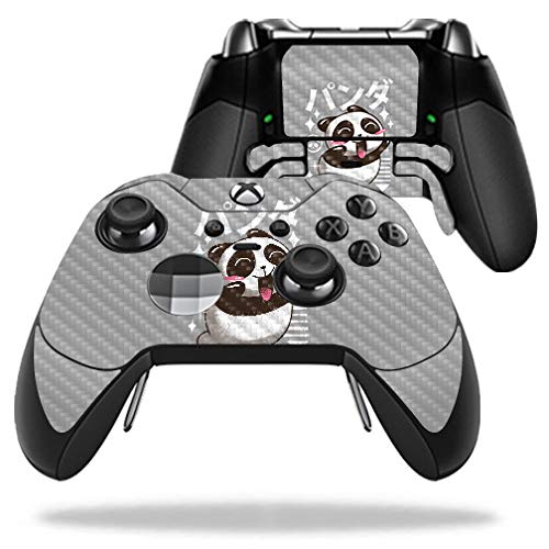 MightySkins Carbon Fiber Skin for Microsoft Xbox One Elite Controller - Panda Kawaii | Protective Durable Textured Carbon Fiber Finish | Easy to Apply Remove and Change Styles | Made in The USA