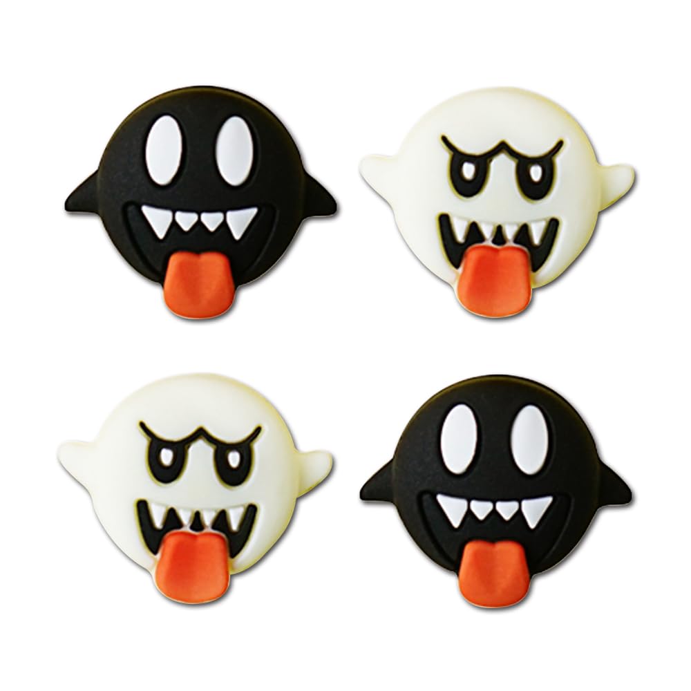 PERFECTSIGHT Halloween Skull Thumb Grip Caps for Switch 2 2025 PS5 PS4 Xbox Series X/S Xbox One Switch PRO Controller 4PCS Kawaii Soft Rubber 3D Analog Thumbsticks Grips Joystick Cover