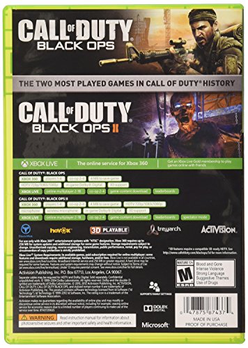 ACTIVISION Call of Duty: Black Ops Combo Pack - Xbox 360 - Black, Model 87437